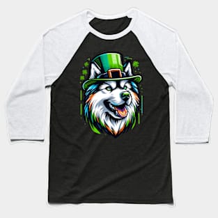 Alaskan Malamute in Saint Patrick's Day Celebration Baseball T-Shirt